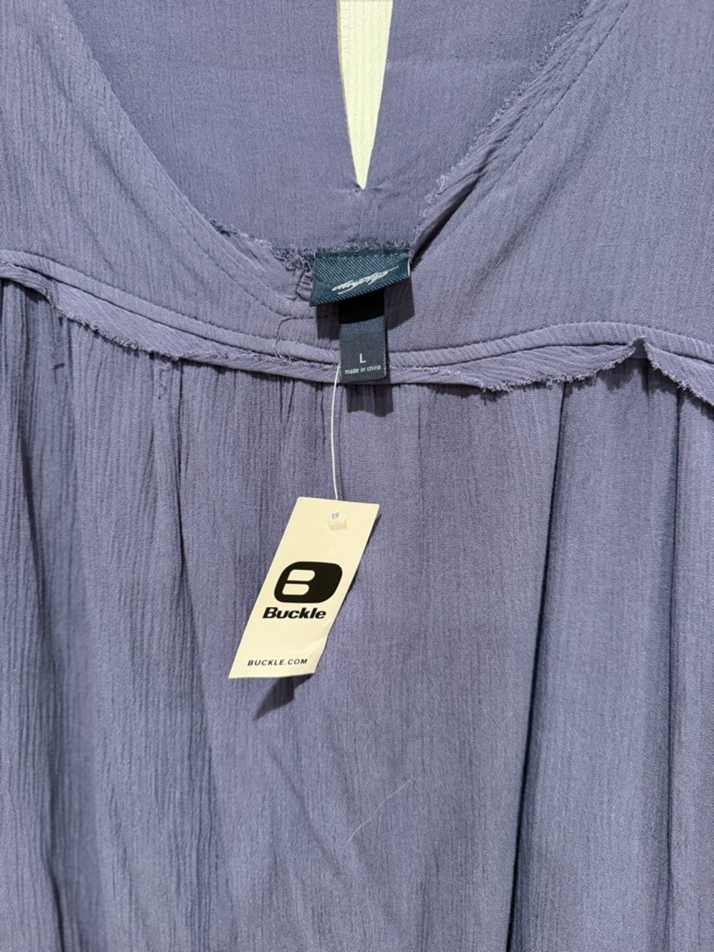 Buckle Women's Short Sleeve V-Neck Tunic - Slate Blue - Picture 6 of 9